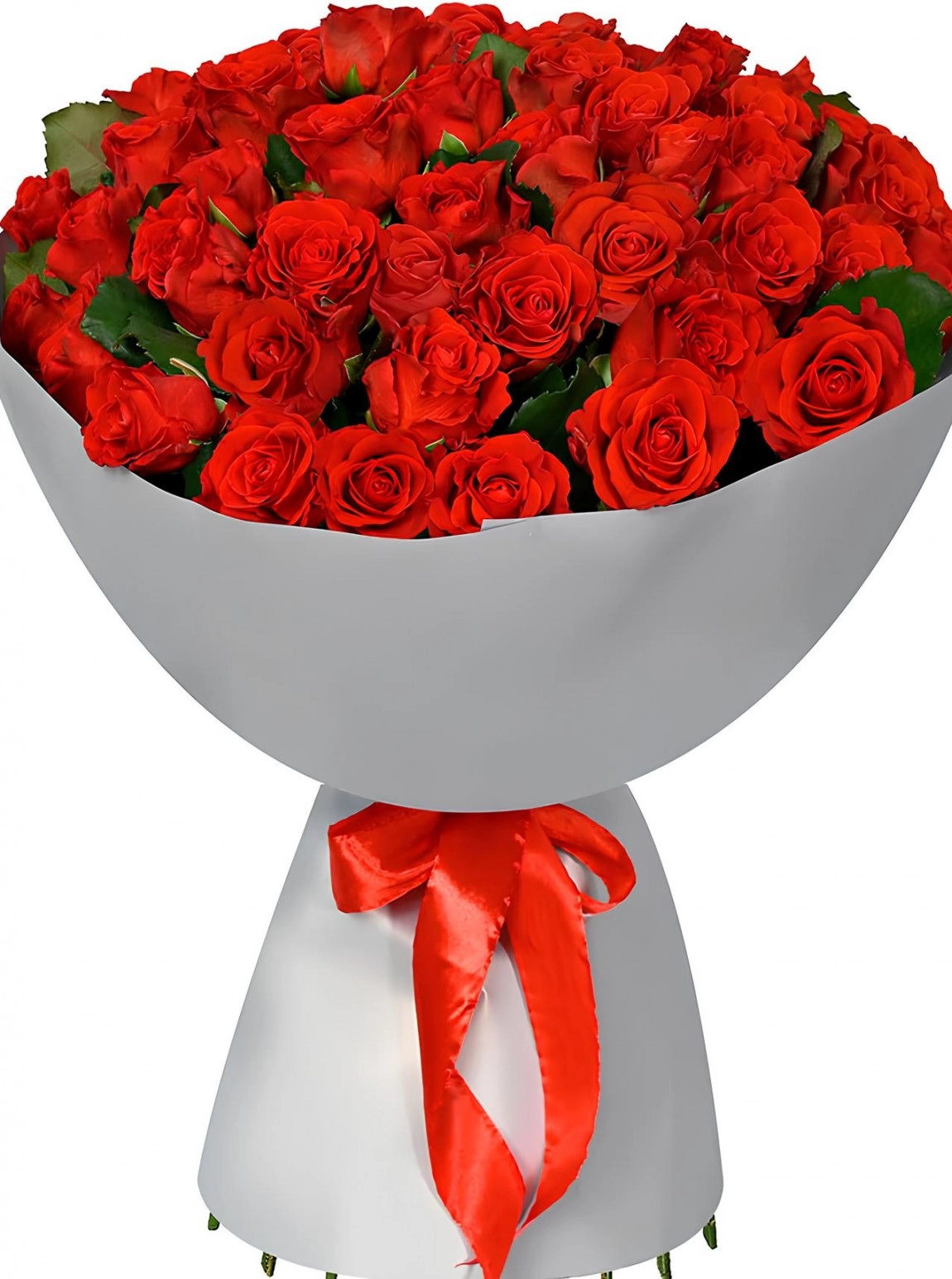 55 Tane Kırmızı Gül Buketi