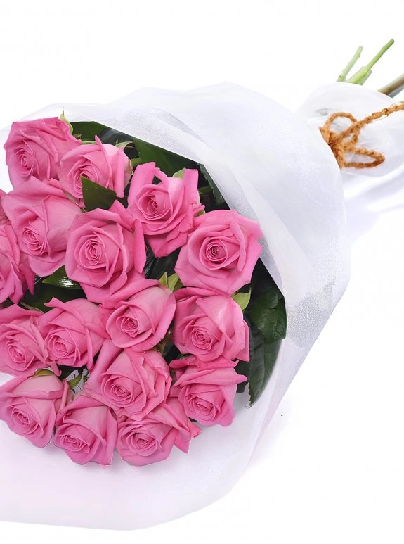 19 Pembe Gül Buketi